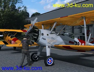 3D打印模型Blue Sky Biplane的图片