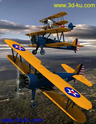 3D打印模型Blue Sky Biplane的图片