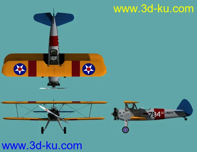 Blue Sky Biplane模型的图片4