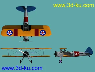 3D打印模型Blue Sky Biplane的图片