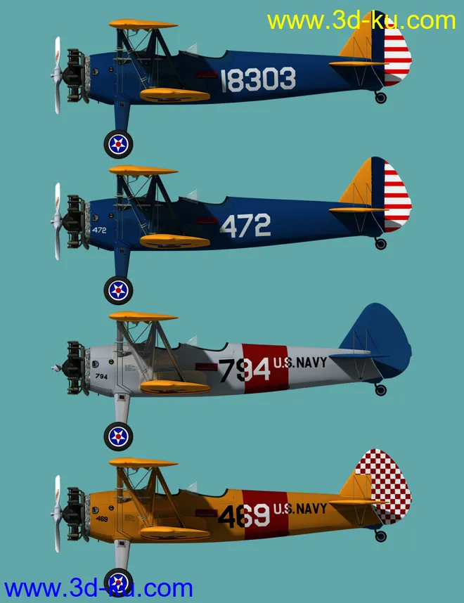 Blue Sky Biplane模型的图片5