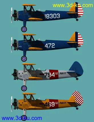3D打印模型Blue Sky Biplane的图片