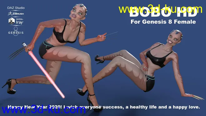 Bobo HD For Genesis 8模型的图片1