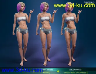 3D打印模型Body Bruises Morphs for Genesis 8 Female(s)的图片