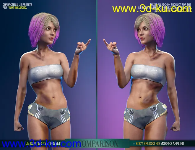 Body Bruises Morphs for Genesis 8 Female(s)模型的图片15