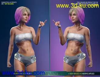 3D打印模型Body Bruises Morphs for Genesis 8 Female(s)的图片