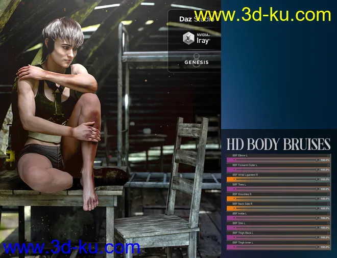 Body Bruises Morphs for Genesis 8 Female(s)模型的图片19