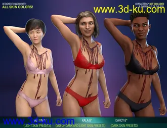 3D打印模型Body Wounds HD Morphs for Genesis 8 Female(s)的图片