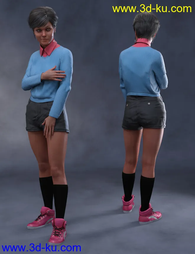 Book Smart Outfit for Genesis 8 Female(s)模型的图片8