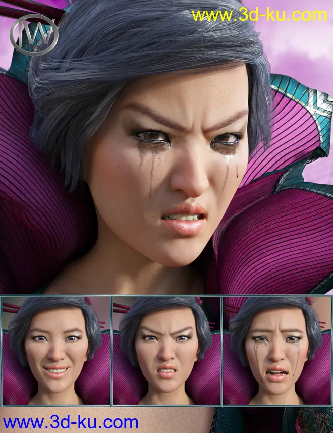 Brave Girl - Expressions for Genesis 8 Female and Mei Lin 8模型的图片1