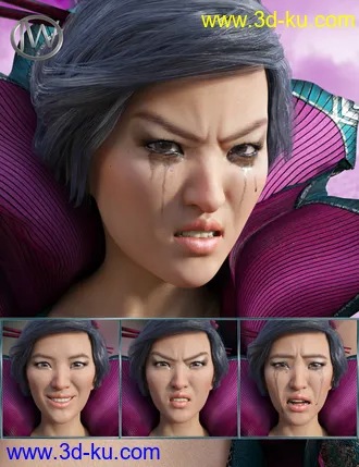 3D打印模型Brave Girl - Expressions for Genesis 8 Female and Mei Lin 8的图片