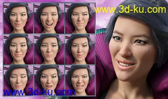 3D打印模型Brave Girl - Expressions for Genesis 8 Female and Mei Lin 8的图片