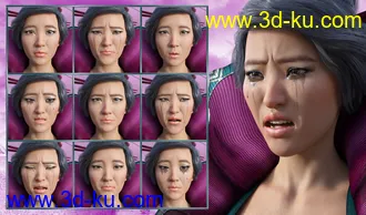 3D打印模型Brave Girl - Expressions for Genesis 8 Female and Mei Lin 8的图片