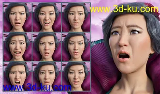 3D打印模型Brave Girl - Expressions for Genesis 8 Female and Mei Lin 8的图片