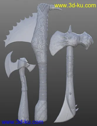 3D打印模型Brutal Axes for Ogre HD的图片