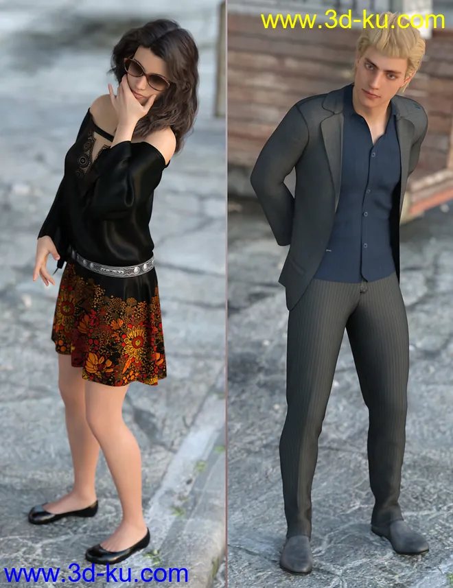 Bus Stop Poses for Genesis 8模型的图片3