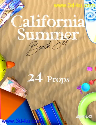 3D打印模型California Summer Beach Props的图片