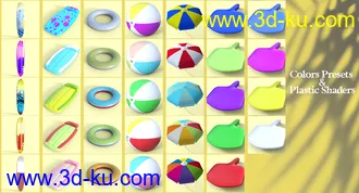 3D打印模型California Summer Beach Props的图片