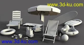 3D打印模型California Summer Beach Props的图片