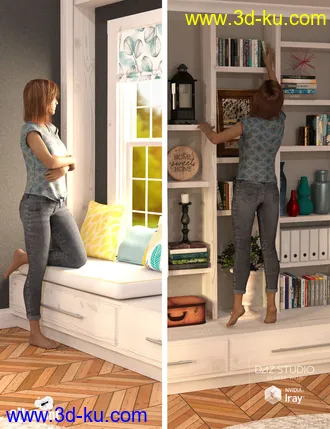 3D打印模型Calm Corner with Poses for Genesis 8的图片