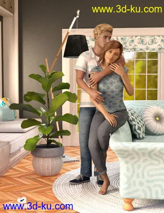 3D打印模型Calm Corner with Poses for Genesis 8的图片