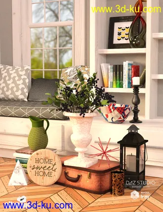 3D打印模型Calm Corner with Poses for Genesis 8的图片