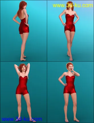 3D打印模型Canary Poses for Genesis 8 Female(s)的图片