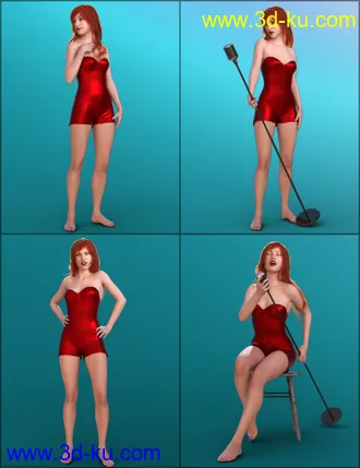 3D打印模型Canary Poses for Genesis 8 Female(s)的图片