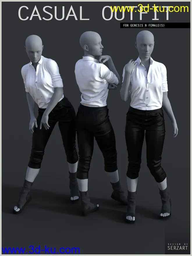 Casual Outfit for Genesis 8 Female模型的图片1