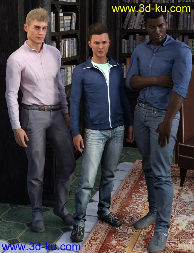 Casual Outfits for Genesis 8 Male(s)模型的图片1
