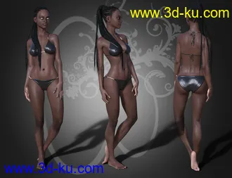 3D打印模型CB Ekua HD for Genesis 8 Female的图片