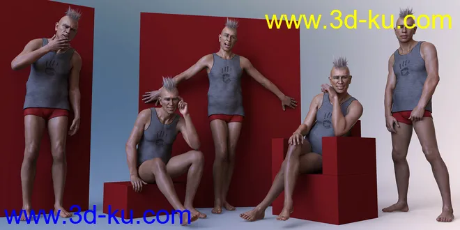 CDI Poses for Dasan 8 and Genesis 8 Male模型的图片2