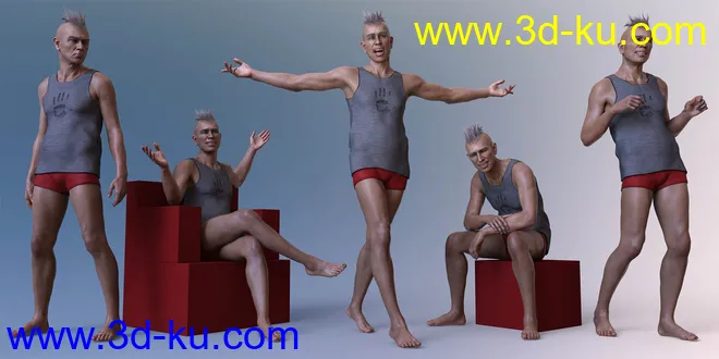 CDI Poses for Dasan 8 and Genesis 8 Male模型的图片4