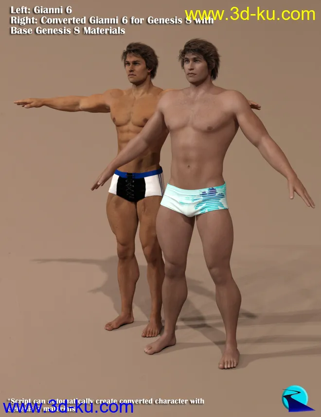 Character Converter from Genesis 2 Male to Genesis 8 Male模型的图片9