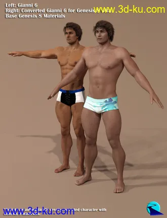 3D打印模型Character Converter from Genesis 2 Male to Genesis 8 Male的图片