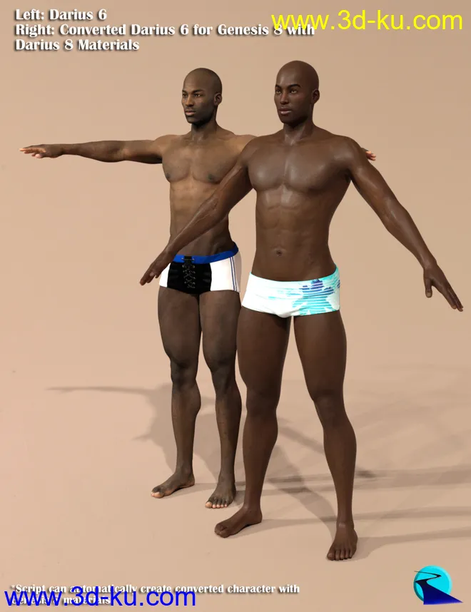 Character Converter from Genesis 2 Male to Genesis 8 Male模型的图片12