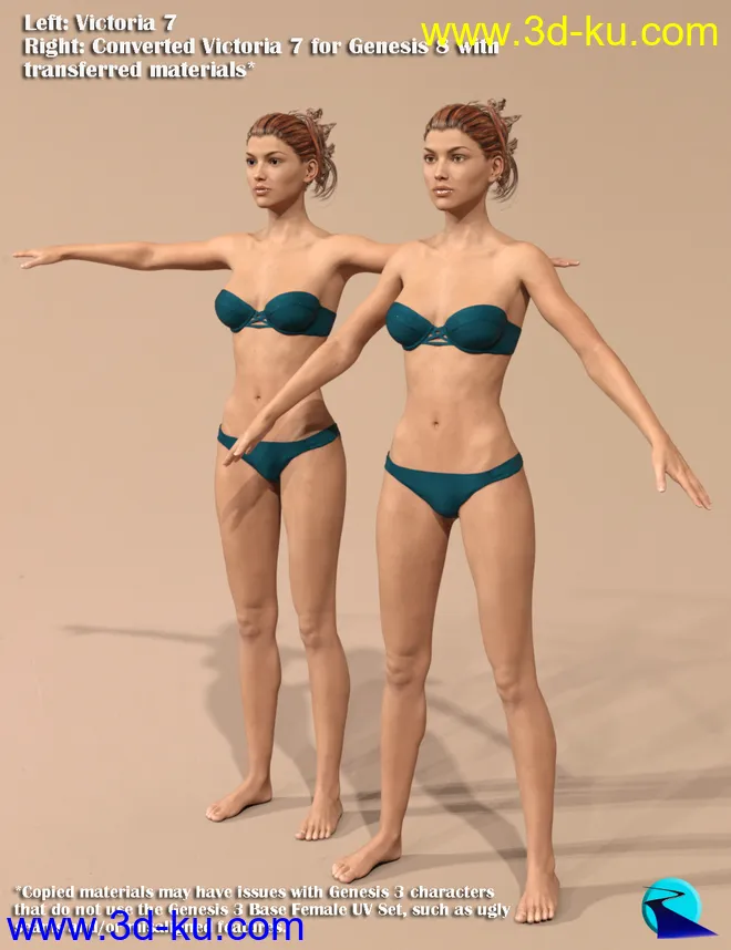 Character Converter from Genesis 3 Female to Genesis 8 Female (Update 06-2020)模型的图片3
