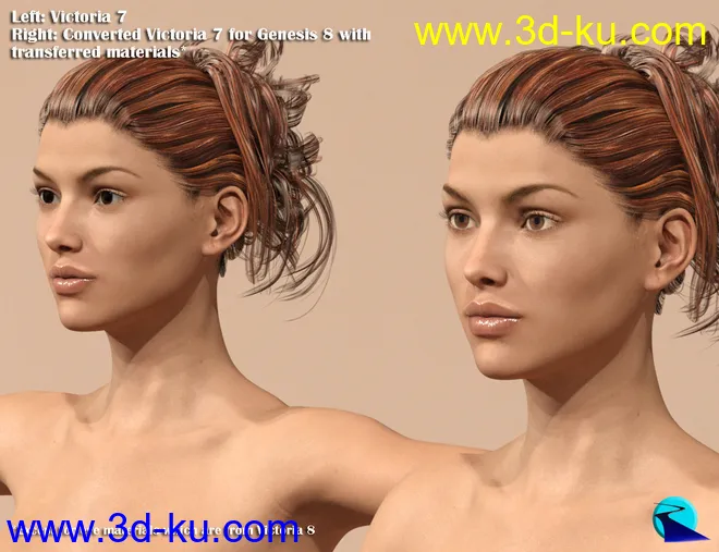 Character Converter from Genesis 3 Female to Genesis 8 Female (Update 06-2020)模型的图片4