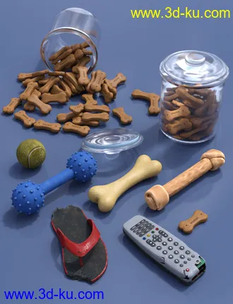 3D打印模型Chew Time Props for Daz Dog(s) 8的图片