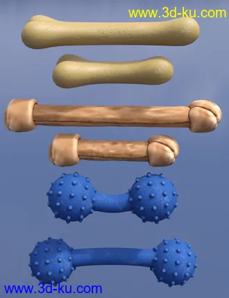 3D打印模型Chew Time Props for Daz Dog(s) 8的图片
