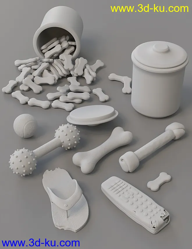 Chew Time Props for Daz Dog(s) 8模型的图片3