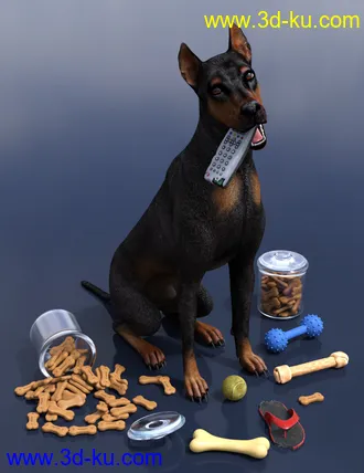 3D打印模型Chew Time Props for Daz Dog(s) 8的图片
