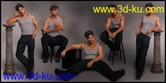3D打印模型Chill Poses and Expressions for Genesis 8 Male的图片