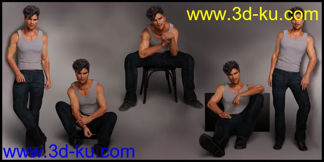 Chill Poses and Expressions for Genesis 8 Male模型的图片3