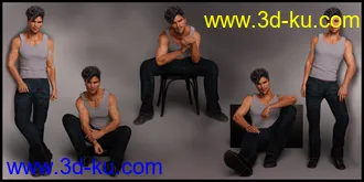3D打印模型Chill Poses and Expressions for Genesis 8 Male的图片