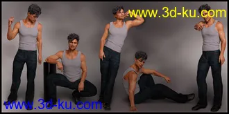 3D打印模型Chill Poses and Expressions for Genesis 8 Male的图片