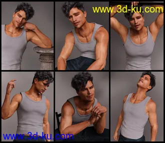 3D打印模型Chill Poses and Expressions for Genesis 8 Male的图片