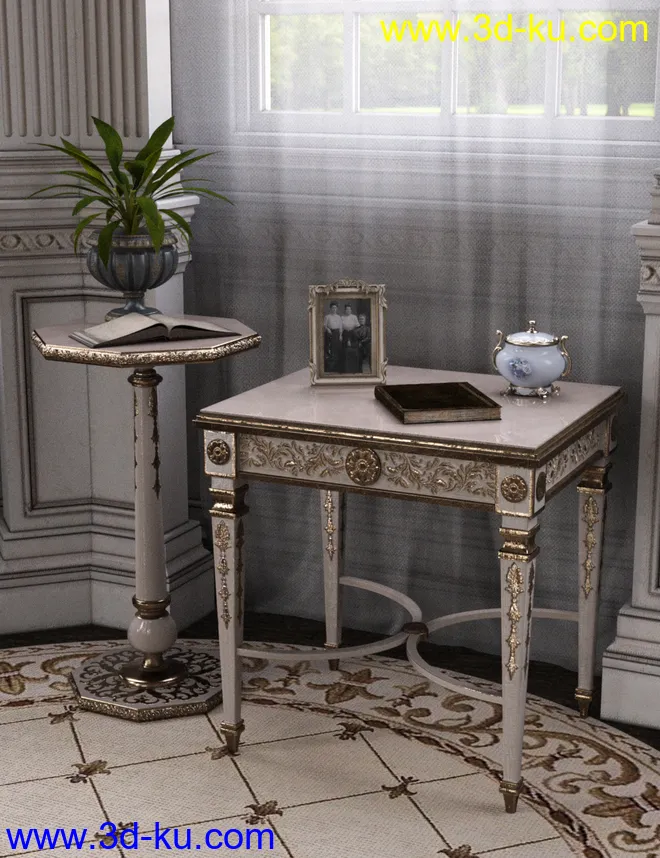 Choices for Vintage Stands and Tables Iray模型的图片3