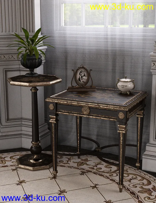 Choices for Vintage Stands and Tables Iray模型的图片4
