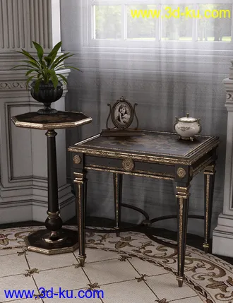3D打印模型Choices for Vintage Stands and Tables Iray的图片
